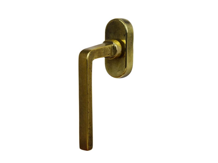 MILA - DK brass window handle on rose _ GIARA ART DESIGN-BRONZE